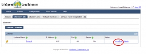 LiteSpeed Web Admin Console  Listeners Settings